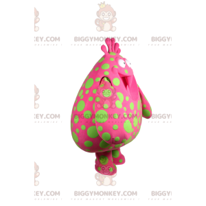 Disfraz de mascota BIGGYMONKEY™ Big Blob fucsia con lunares