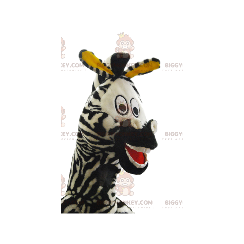 Super rolig zebra BIGGYMONKEY™ maskotdräkt. zebra kostym -