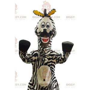 Fato de mascote de zebra super engraçado BIGGYMONKEY™. fantasia