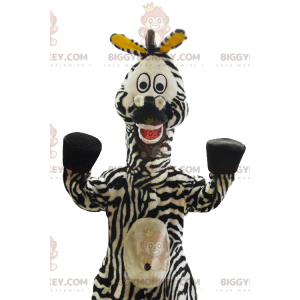 Super funny zebra BIGGYMONKEY™ mascot costume. zebra costume –