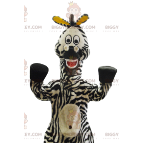 Super divertente costume da mascotte zebra BIGGYMONKEY™. tuta