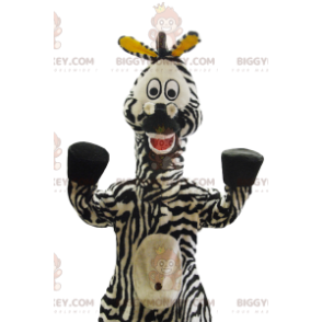 Super funny zebra BIGGYMONKEY™ mascot costume. zebra costume –