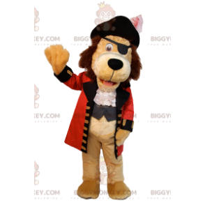 Costume de mascotte BIGGYMONKEY™ de lion en tenue de pirate.