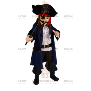 Costume de mascotte BIGGYMONKEY™ de pirate avec une magnifique