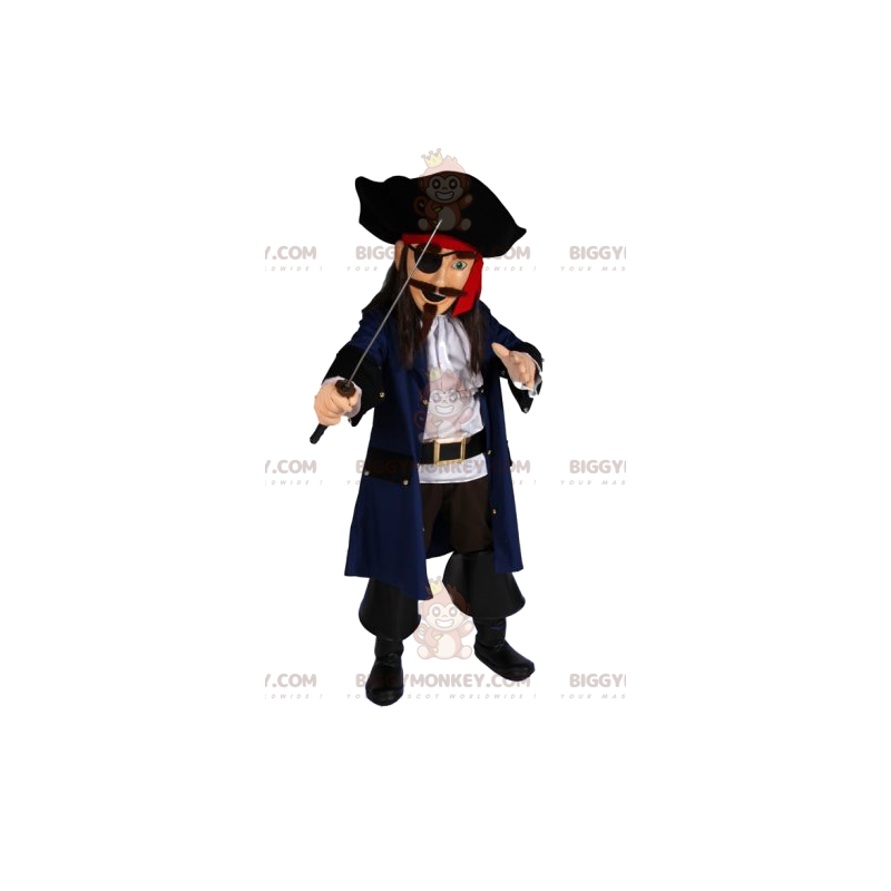 Costume de mascotte BIGGYMONKEY™ de pirate avec une magnifique