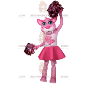 Disfraz de mascota BIGGYMONKEY™ Tigresa rosa con traje de