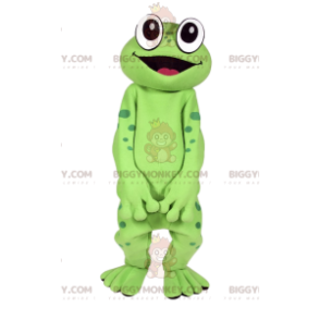 Grüner Frosch BIGGYMONKEY™ Maskottchen-Kostüm. Frosch Kostüm -