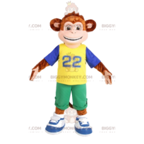 Kostium maskotka brązowa małpa BIGGYMONKEY™ w odzieży