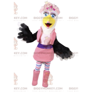 BIGGYMONKEY™ female eagle mascot costume with pink set. –