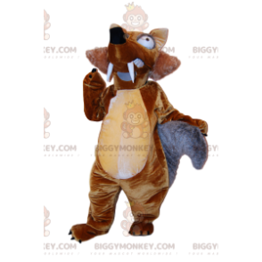 BIGGYMONKEY™ mascottekostuum van Scrat, de beroemde eekhoorn