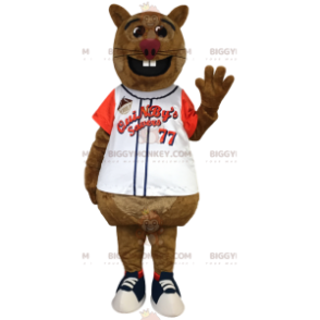 Sportovní dres BIGGYMONKEY™ Mascot Brown Rat. kostým krysy –