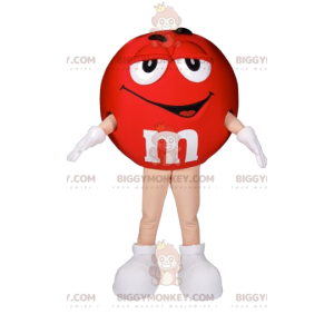 Punainen M&M'S BIGGYMONKEY™ maskottiasu. Punainen M&M:n puku -