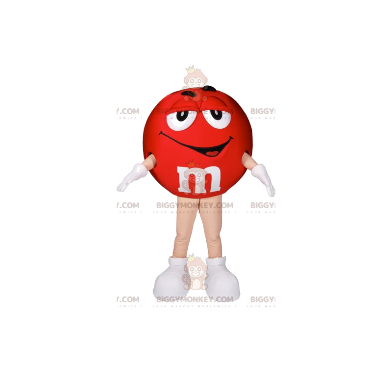 Czerwony kostium maskotki M&M'S BIGGYMONKEY™. Czerwony kostium