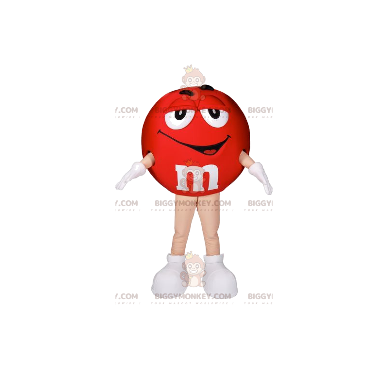 Rotes M&M'S BIGGYMONKEY™ Maskottchenkostüm. Rotes M&M-Kostüm -