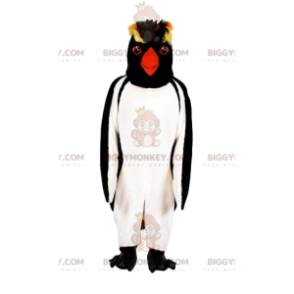 BIGGYMONKEY™ Penguin Mascot Costume with yellow puff. -