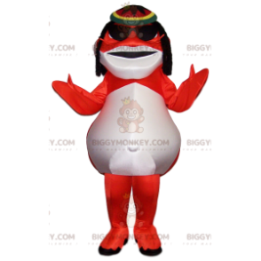 Costume de mascotte BIGGYMONKEY™ de poisson chat rouge. Costume