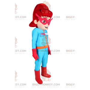 Traje de mascote de super-heroína mascarado BIGGYMONKEY™ com