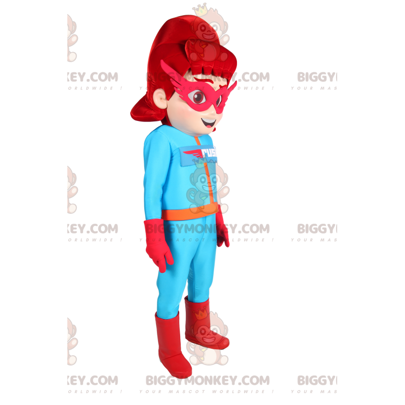 Costume de mascotte BIGGYMONKEY™ de super-héroïne masquée en