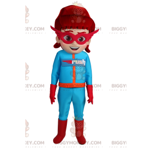 BIGGYMONKEY™ Costume da mascotte da supereroina mascherata in