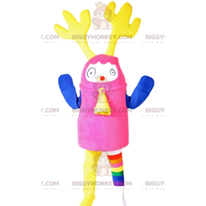 Character BIGGYMONKEY™ Mascot Costume with Yellow Antlers –