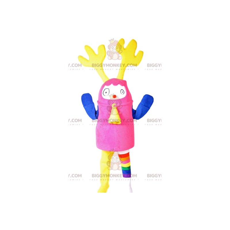 Personaggio BIGGYMONKEY™ Costume da mascotte con corna gialle -