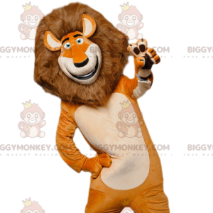 Costume de mascotte BIGGYMONKEY™ d'Alex, le fameux lion de