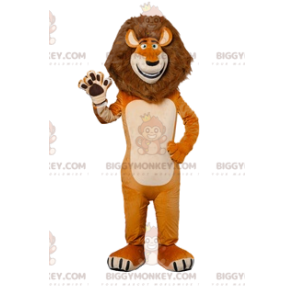 Costume de mascotte BIGGYMONKEY™ d'Alex, le fameux lion de