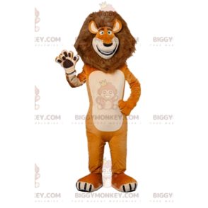 Traje de mascote BIGGYMONKEY™ de Alex, o famoso leão de