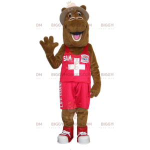 Camel BIGGYMONKEY™ Mascot Costume in First Aid Outfit. –