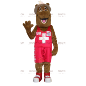 Costume da mascotte BIGGYMONKEY™ cammello in completo di pronto