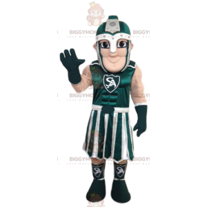 Costume mascotte BIGGYMONKEY™ da guerriero romano verde e