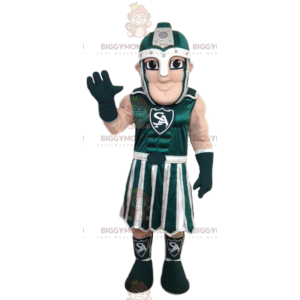 Green and White Roman Warrior BIGGYMONKEY™ Mascot Costume –