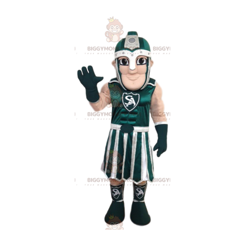 Green and White Roman Warrior BIGGYMONKEY™ Mascot Costume –