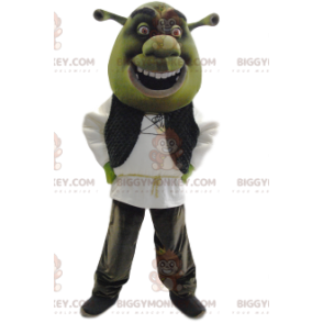 BIGGYMONKEY™ mascot costume of Shrek, the famous green ogre –
