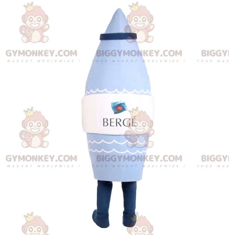 BIGGYMONKEY™ Costume da mascotte razzo blu con cappuccio -