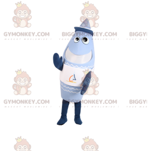 BIGGYMONKEY™ Blue Rocket Mascot Costume with Cap –