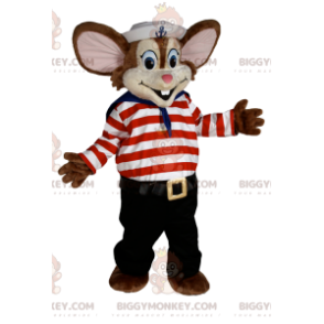 Kostým BIGGYMONKEY™ maskota malé myšky v obleku námořníka. –