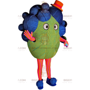 Disfraz de mascota BIGGYMONKEY™ de ovillo multicolor. -