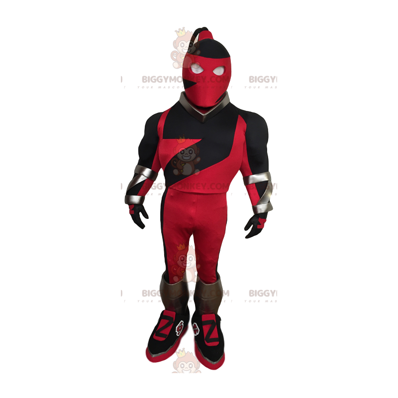 Costume de mascotte BIGGYMONKEY™ de super-héros masqué en rouge