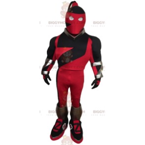 Costume de mascotte BIGGYMONKEY™ de super-héros masqué en rouge