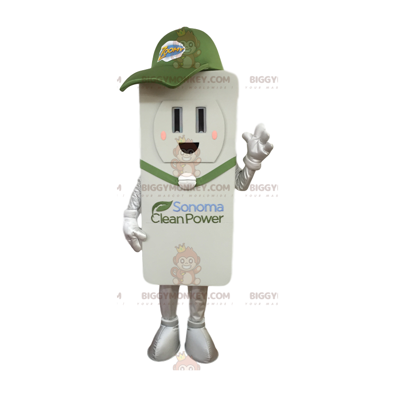 Disfraz de mascota BIGGYMONKEY™ de control remoto blanco.