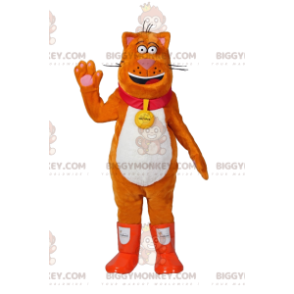 Kostým maskota Big Orange Cat BIGGYMONKEY™. kostým tlusté kočky