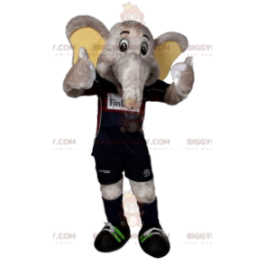 Kostým BIGGYMONKEY™ Maskot Šedý fotbalový slon – Biggymonkey.com