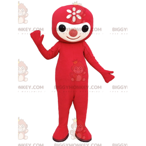 BIGGYMONKEY™ Disfraz de mascota de hombrecito rojo con linda