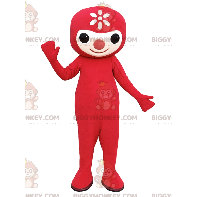 BIGGYMONKEY™ Omino rosso con simpatico costume da mascotte del