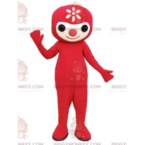 BIGGYMONKEY™ Disfraz de mascota de hombrecito rojo con linda