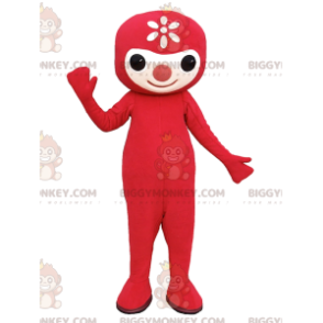 BIGGYMONKEY™ Little Red Man With Cute Nose Mascot Costume –