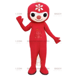 BIGGYMONKEY™ Disfraz de mascota de hombrecito rojo con linda