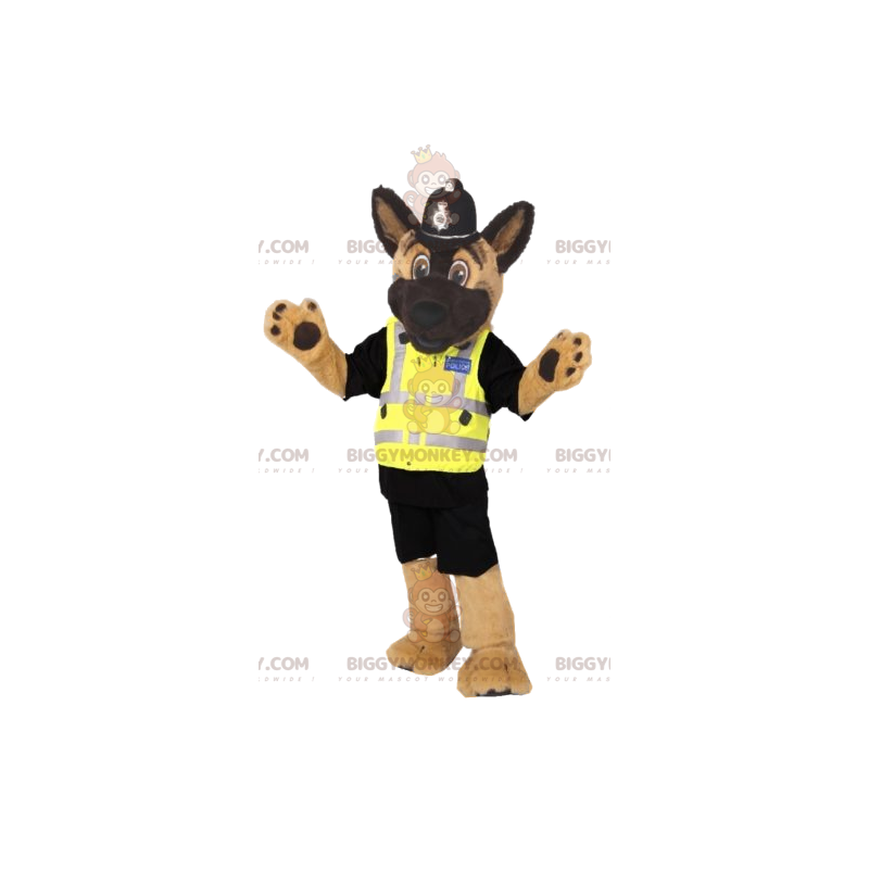Costume de mascotte BIGGYMONKEY™ de berger allemand en tenue de