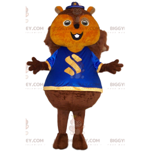 Disfraz de mascota de ardilla gigante BIGGYMONKEY™ con jersey